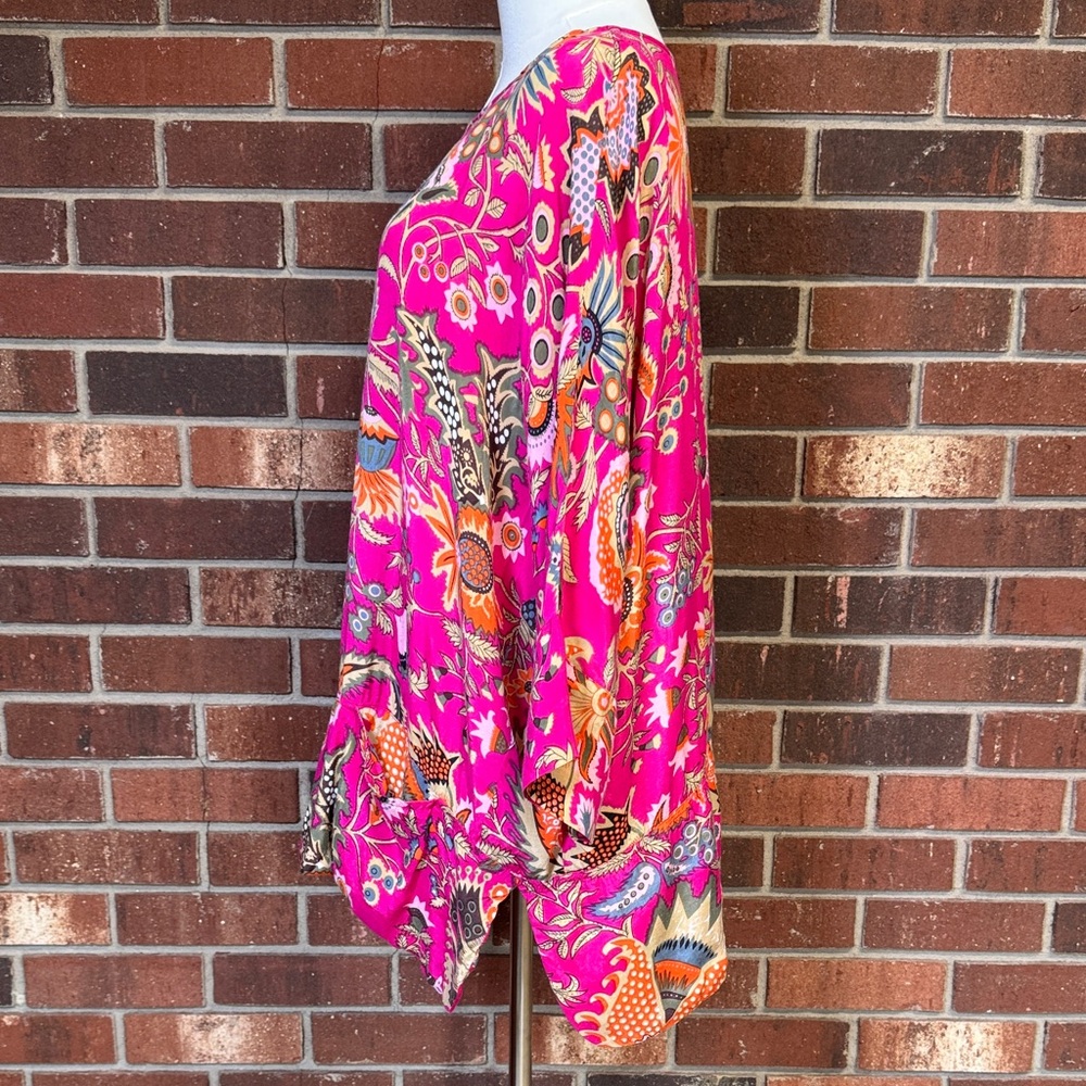 Masai Pink Abstract Floral Tunic Top Size XL - Picture 9 of 14